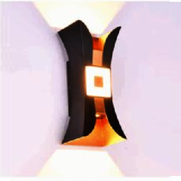 EU - CN - 342: Đèn gắn tường LED - KT: L90mm x W90mm x H200mm - Đèn LED  5W x 2 + 3W ánh sáng vàng