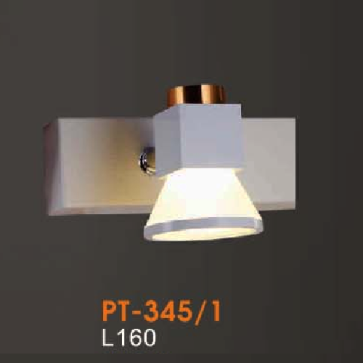 VE - PT - 345/1: Đèn rọi tranh/gương đơn - KT: L160mm - Đèn LED ánh sáng vàng