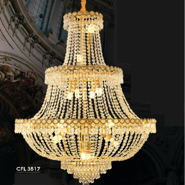 HF - CFL 3517: Đèn chùm Phale - KT: Ø1000mm x H1500mm - Bóng đèn E14 x 26 bóng