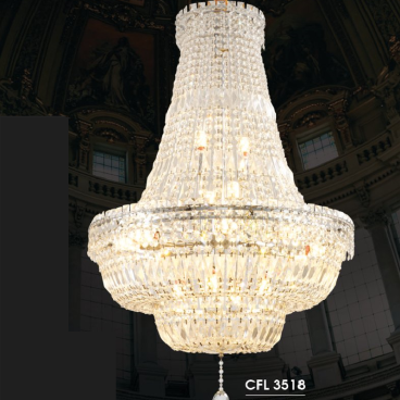 HF - CFL 3518: Đèn chùm Phale - KT: Ø800mm x H1000mm - Bóng đèn E14 x 16 bóng