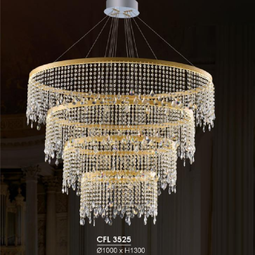 HF -  CFL 3525:  Đèn thả phale - KT: Ø1000mm x H1300mm - Đèn LED 96W ánh sáng vàng