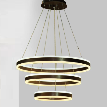 355 - THD7040T3: Đèn thả 3 vòng LED  - KT:  Ø(400+600+800)mm - Đèn LED đổi 3 màu