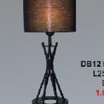 355- DB 12/ Đen: Đèn bàn, KT: L250*H550 - Đèn E27*1 bóng 