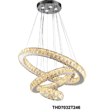 355 - THD7032T246: Đèn thả 3 vòng LED Phale - KT:  Ø(200+400+600)mm - Đèn LED đổi 3 màu