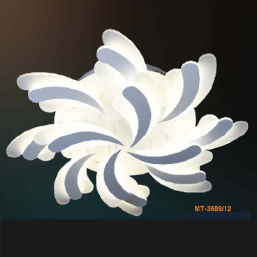 VE - MT - 3609/12: Đèn áp trần LED 12 cánh - KT: Ø800mm x H100mm - Đèn LED đổi 3 màu - Remote