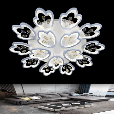 VE- MT - 3640/15: Đèn áp trần LED 15 cánh - KT:  Ø1050mm x H100mm - Đèn LED đổi 3 màu - Remote