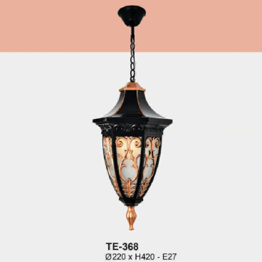 TE - 368: Đèn thả đơn - KT: Ø220mm x H420mm - Bóng đèn E27 x 1 bóng