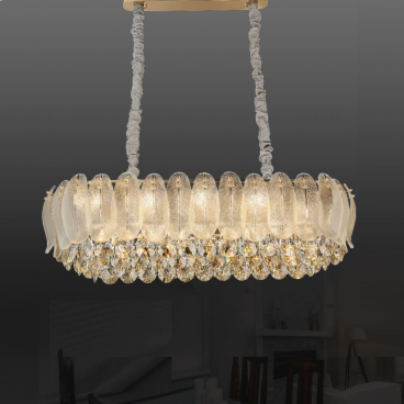 35 - TPL368N900: Đèn thả Phale ngang - KT:  L900mm x H380mm - Bóng đèn E14 x 13 bóng