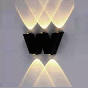 EU - CN - 378: Đèn gắn tường LED - KT: L222mm x W46mm x H115mm - Đèn LED  1W x 6 + 1W ánh sáng vàng