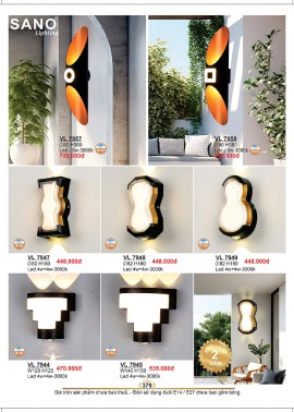 CATALOGUE ĐÈN SANO 2026-2027 ( Chiếc khấu từ 55%-58%)