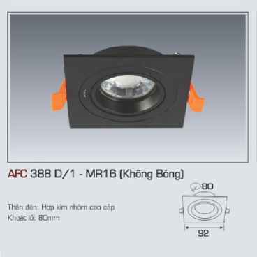 AFC 388D/1 - MR16: Bộ gọng đèn sử dụng bóng MR16