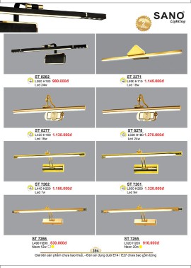 CATALOGUE ĐÈN SANO 2026-2027 ( Chiếc khấu từ 55%-58%)