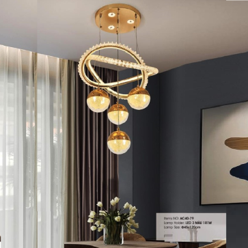 AC 40-79: Đèn thả LED - KT: Ø450mm x H1200mm - Đèn LED 181W ánh sáng đổi 3 màu