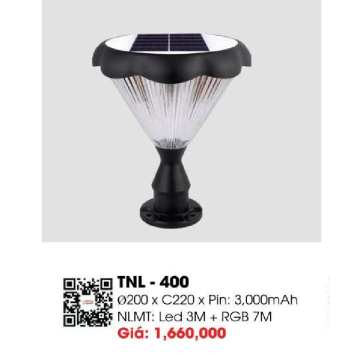 TNL - 400: Đèn trụ  sân vườn NLMT