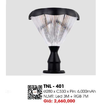 TNL - 401: Đèn trụ  sân vườn NLMT