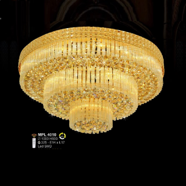 S - MPL 4010: Đèn áp trần Phale - KT: Ø1000mm x H500mm - 325 hạt phale - Đèn LED + Đèn chân E14 x 17 bóng  - Remote