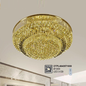 OTPL40405T1000: Đèn áp trần Phale LED - KT: KT: Ø1000mm - Đèn LED đổi 3 màu - Remote