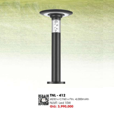 TNL - 412: Đèn trụ  sân vườn NLMT