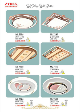 CATALOGUE ĐÈN HUFA ( CK TỪ 55%-65%)