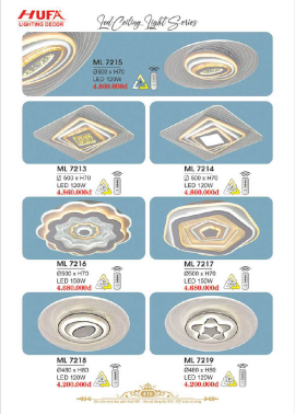CATALOGUE ĐÈN HUFA ( CK TỪ 55%-65%)