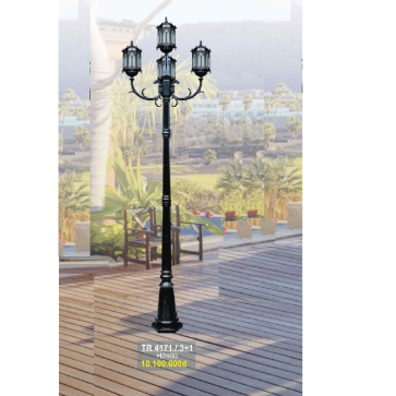 TR 4171/3+1: Đèn trụ sân vườn chất liệu hợp kim 4 tay