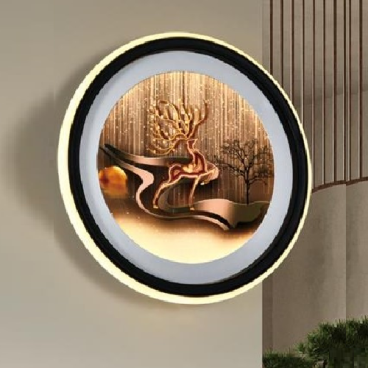 AC 42-1: Đèn gắn tường LED - KT: Ø240mm - Đèn LED 25W ánh sáng đổi 3 màu