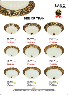 CATALOGUE ĐÈN SANO 2026-2027 ( Chiếc khấu từ 55%-58%)