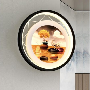 AC 42-5: Đèn gắn tường LED - KT: Ø240mm - Đèn LED 25W ánh sáng đổi 3 màu