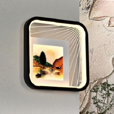 AC 42-4: Đèn gắn tường LED - KT: L240mm x W240mm  - Đèn LED 27W ánh sáng đổi 3 màu