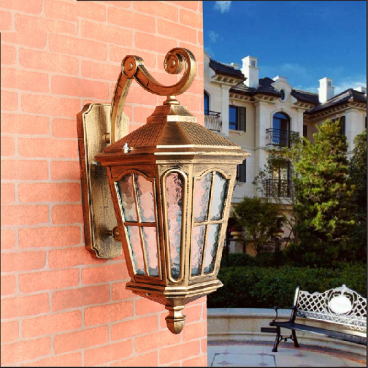 TD - 43: Đèn gắn tường ngoài trời - KT: Ø240mm x H400mm - Bóng đèn E27 x 1