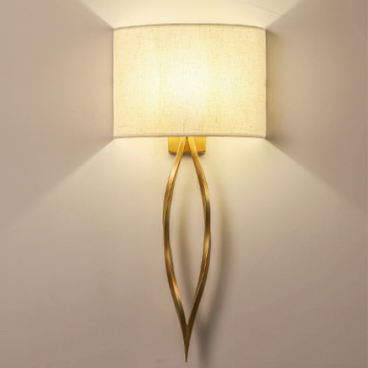 GT - 430: Đèn gắn tường chao vải - KT: W300mm x H550mm - Bóng đèn E14 x 1 bóng