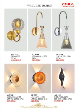 CATALOGUE ĐÈN HUFA ( CK TỪ 55%-65%)