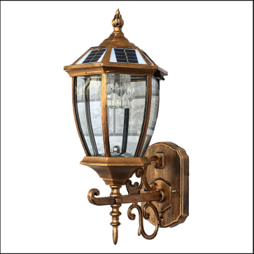 TD - 45: Đèn gắn tường ngoài trời NLMT - KT: W225mm x H450mm - Đèn LED x 1 bóng