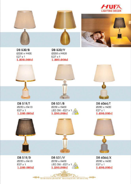 CATALOGUE ĐÈN HUFA ( CK TỪ 55%-65%)