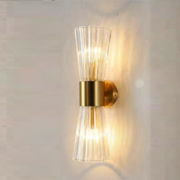 LH - GT -  460 - 23: Đèn gắn tường thủy tinh  - KT: L100mm x H450mm -Bóng đèn E14 x 2 bóng