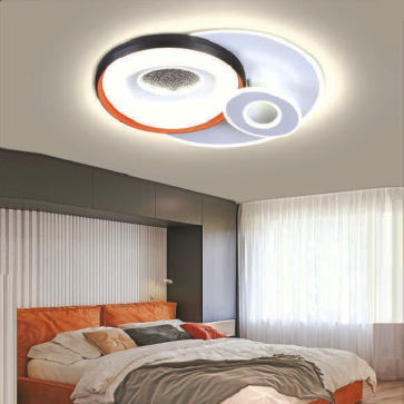 VE - MT - 473/2: Đèn ốp trần LED - KT: Ø500mm x H100mm - Đèn LED đổi 3 màu - Remote