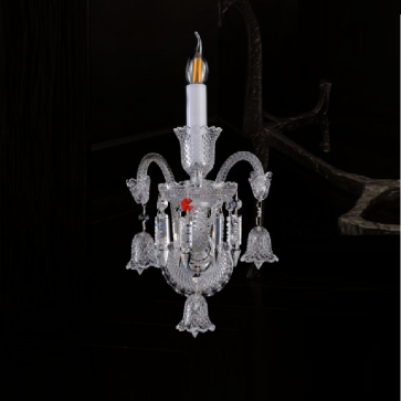 CODE: 499-1: Đèn gắn tường 1 bóng Phale K9 - KT: L240mm x W230mm x H300mm - Bóng đèn nến chân E14 x1