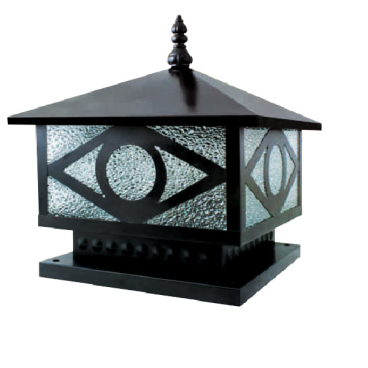 HF - 04E: Đèn gắn đầu trụ - KT: 400mm x 400mm x H350mm - Bóng đèn E27 x 1