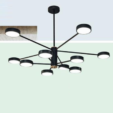 VE - T - 5168/5+5: Đèn chùm LED 10 tay - KT: Ø900mm x H450mm - Đèn LED ánh sáng đổi 3 màu