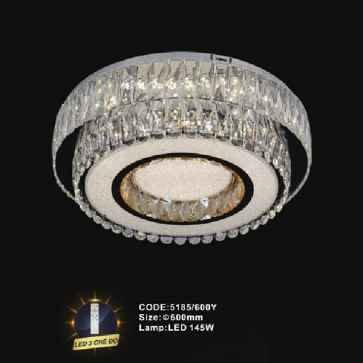 CODE: 5185/600Y: Đèn áp trần LED - KT: Ø600mm - Đèn LED 145W, ánh sáng đổi 3 màu
