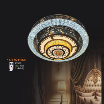 AD - OT 9211/60: Đèn áp trần Phale LED - KT: Ø600mm - Đèn LED đổi 3 màu
