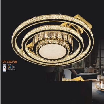 AD - OT 5203/80: Đèn áp trần Phale LED - KT: Ø800mm - Đèn LED đổi 3 màu