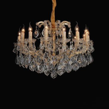 35 - DC 5285T18: Đèn chùm Phale nến 15 tay - KT: Ø800mm x H500mm - Bóng đèn nến chân E14 x 15 bóng