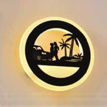 EU - V - 529: Đèn gắn tường LED - KT: Ø220mm  -  Đèn LED 21W