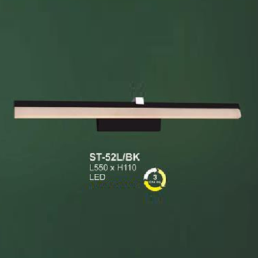 AN - ST - 52L/BK: Đèn rọi tranh/rọi gương thân màu đen - KT: L550mm x H110mm - Đèn LED đổi 3 màu