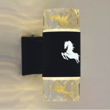 SN - GC 5308: Đèn gắn tường ngoài trời - KT: Ø90mm x H210mm - Đèn LED 9W x 2 + 3W, ánh sáng đổi 3 màu