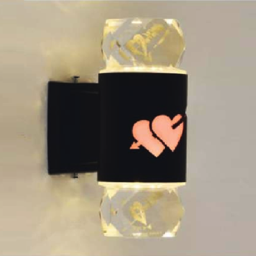 SN - GC 5310: Đèn gắn tường ngoài trời - KT: Ø90mm x H210mm - Đèn LED 9W x 2 + 3W, ánh sáng đổi 3 màu