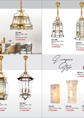 CATALOGUE ĐÈN TRANG TRÍ EUROTO 2025 ( CK từ 55%-60%)