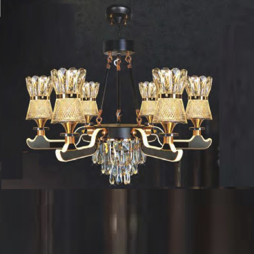 NC 5535/6: Đèn chùm LED 6 tay - KT: Ø750mm x H450mm + 300mm - Đèn LED đổi 3 màu