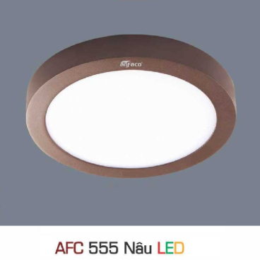 AFC 555 Nâu LED 22W: Đèn LED ốp nổi vỏ màu nâu 22W - KT: Ø300mm x H40mm - 1 chế độ ánh sáng ( vàng/trung tính/trắng)